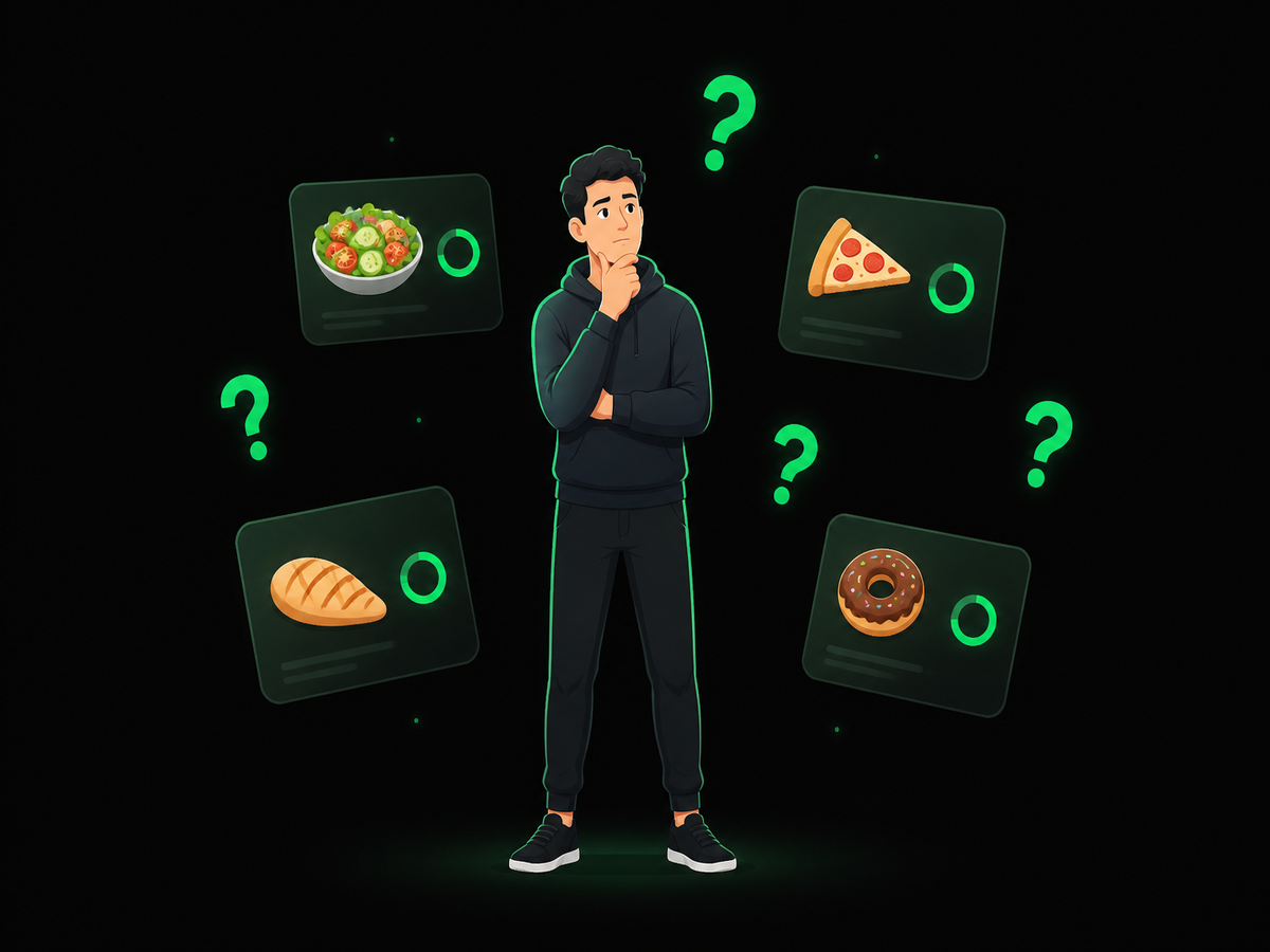 Person thinking through nutrition questions